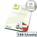 Q-Connect 24 Per Sheet Multi-Purpose Labels 64x339mm (2400 Labels) Q-Connect 24 Per Sheet Multi-Purpose Labels 64x339mm (2400 Labels)