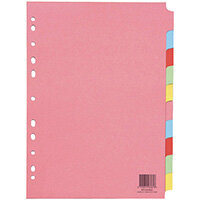 Q-Connect A4 Subject Divider Multi-Punched 10 Part Pack of 25 KF26082Q Q-Connect A4 Subject Divider Multi-Punched 10 Part Pack of 25 KF26082Q