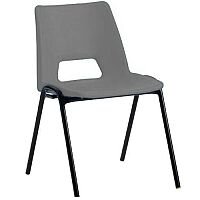 Polypropylene Stacking Chair Grey Jemini KF74960 Polypropylene Stacking Chair Grey Jemini KF74960
