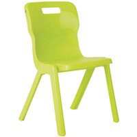 Titan One Piece School Chair Size 5 430mm Lime Pack of 10 Titan One Piece School Chair Size 5 430mm Lime Pack of 10