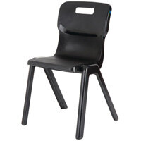 Titan One Piece School Chair Size 5 430mm Black Pack of 10 Titan One Piece School Chair Size 5 430mm Black Pack of 10