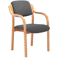 Jemini Wood Frame Arm Chair Charcoal KF78681