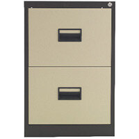 Talos 2 Drawer Steel Filing Cabinet Coffee Cream KF78763 Talos 2 Drawer Steel Filing Cabinet Coffee Cream KF78763