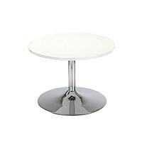 Arista White 800mm Low Bistro Table with Trumpet Base KF838812 Arista White 800mm Low Bistro Table with Trumpet Base KF838812