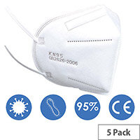 KN95 FFP2 Filter Respirator Face Mask (GB2626-2006) Pack of 5 Ref:KN95FFP2-5 KN95 FFP2 Filter Respirator Face Mask (GB2626-2006) Pack of 5 Ref:KN95FFP2-5