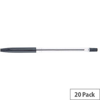 Ballpoint Pen Security Ink Medium Black Pack of 20