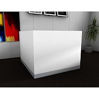 Organic Modern White Corner Reception Desk W1400mmxD1660mmxH1105mm Organic Modern White Corner Reception Desk W1400mmxD1660mmxH1105mm