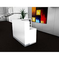 Organic Modern White Corner Reception Desk W1400mmxD1260mmxH1105mm Organic Modern White Corner Reception Desk W1400mmxD1260mmxH1105mm