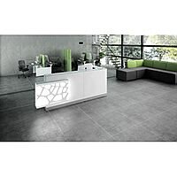 Organic Modern Illuminated White Corner Reception Desk with Right Decorative Element W2700mmxD1370mmxH1105mm Organic Modern Illuminated White Corner Reception Desk with Right Decorative Element W2700mmxD1370mmxH1105mm