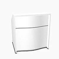 Wave Modern Design Small Straight Reception Desk with White Counter Top & High Gloss White Front W1026xD770xH1103mm Wave Modern Design Small Straight Reception Desk with White Counter Top & High Gloss White Front W1026xD770xH1103mm