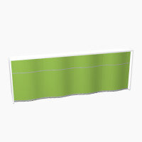 Wave Modern Design Straight Reception Desk with White Counter Top & High Gloss Dark Green Front W3496xD770xH1103mm Wave Modern Design Straight Reception Desk with White Counter Top & High Gloss Dark Green Front W3496xD770xH1103mm