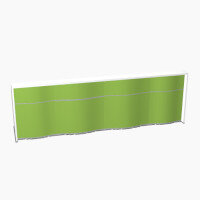 Wave Modern Design Straight Reception Desk with White Counter Top & High Gloss Dark Green Front W3496xD770xH1103mm Wave Modern Design Straight Reception Desk with White Counter Top & High Gloss Dark Green Front W3496xD770xH1103mm