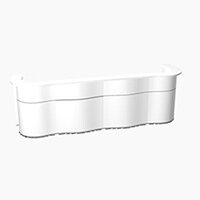 Wave Modern Design Curved Reception Desk with White Counter Top & High Gloss White Front W3564xD841xH1103mm Wave Modern Design Curved Reception Desk with White Counter Top & High Gloss White Front W3564xD841xH1103mm