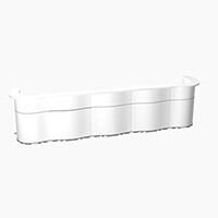 Wave Modern Design Curved Reception Desk with White Counter Top & High Gloss White Front W4534xD841xH1103mm Wave Modern Design Curved Reception Desk with White Counter Top & High Gloss White Front W4534xD841xH1103mm