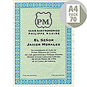 DECAdry A4 Turquoise/Blue Bordered Certificate Paper 115gsm Pack of 70 DECAdry A4 Turquoise/Blue Bordered Certificate Paper 115gsm Pack of 70
