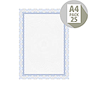 DECAdry A4 Blue Bordered Certificate Paper 115gsm Pack of 25 DECAdry A4 Blue Bordered Certificate Paper 115gsm Pack of 25