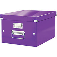 Leitz WOW Click and Store Box Medium Purple 60440062 Leitz WOW Click and Store Box Medium Purple 60440062