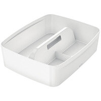 Leitz MyBox Organiser Tray With Handle Large White 53220001 Leitz MyBox Organiser Tray With Handle Large White 53220001