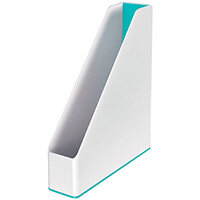 Leitz WOW Magazine File Dual Colour White/Ice Blue 53621051 Leitz WOW Magazine File Dual Colour White/Ice Blue 53621051