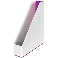Leitz WOW Magazine File Dual Colour White/Purple 53621062 Leitz WOW Magazine File Dual Colour White/Purple 53621062
