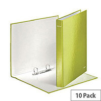 Leitz WOW A4 Plus 25mm 2 D-Ring Binder Green Pack of 10 42410064 Leitz WOW A4 Plus 25mm 2 D-Ring Binder Green Pack of 10 42410064
