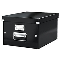 Leitz Box Click & Store WOW Medium Storage Box Black Leitz Box Click & Store WOW Medium Storage Box Black