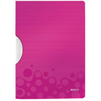 Leitz WOW A4 ColorClip Polypropylene File Pink Metallic Pack of 10 41850023 Leitz WOW A4 ColorClip Polypropylene File Pink Metallic Pack of 10 41850023