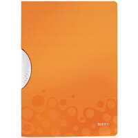 Leitz WOW A4 ColorClip Polypropylene File Orange Metallic Pack of 10 41850044 Leitz WOW A4 ColorClip Polypropylene File Orange Metallic Pack of 10 41850044