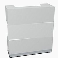 Zen Modern Design Mobile Small Reception Desk Aluminum Satinato W1135mm Zen Modern Design Mobile Small Reception Desk Aluminum Satinato W1135mm