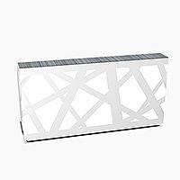 Zig Zag Modern Design Illuminated Solid Surface Straight White Reception Desk W2200mmxD880mmxH1146mm Zig Zag Modern Design Illuminated Solid Surface Straight White Reception Desk W2200mmxD880mmxH1146mm