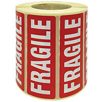 Fragile Parcel Labels 1000 Per Roll MA07624