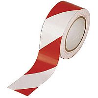 Vinyl Tape Hazard White/Red 50mm x33 Metres PVC-50-22-HAZWR Pack of 6