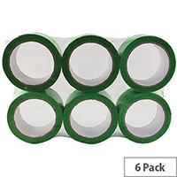 Green Polypropylene Packing Tape 50mm x 66m (6 Pack) Green Polypropylene Packing Tape 50mm x 66m (6 Pack)