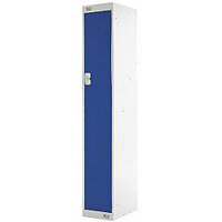 Quarto 1 Door Steel Locker W300xD300xH511mm Light Grey/Blue MC00073 Quarto 1 Door Steel Locker W300xD300xH511mm Light Grey/Blue MC00073