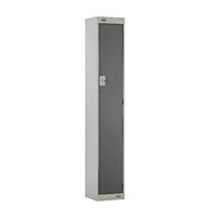 Quarto 1 Door Steel Locker W300xD300xH511mm Dark Grey MC00075 Quarto 1 Door Steel Locker W300xD300xH511mm Dark Grey MC00075