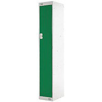 Quarto 1 Door Steel Locker W300xD300xH511mm Light Grey/Green MC00076 Quarto 1 Door Steel Locker W300xD300xH511mm Light Grey/Green MC00076