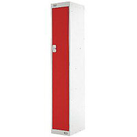 Quarto 1 Door Steel Locker W300xD300xH511mm Light Grey/Red MC00077 Quarto 1 Door Steel Locker W300xD300xH511mm Light Grey/Red MC00077