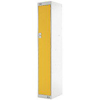 Quarto 1 Door Steel Locker W300xD300xH511mm Light Grey/Yellow MC00078 Quarto 1 Door Steel Locker W300xD300xH511mm Light Grey/Yellow MC00078