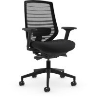 X.77 Office Operator Chair with Mesh Back And Adjustable Lumbar Support Black X.77 Office Operator Chair with Mesh Back And Adjustable Lumbar Support Black