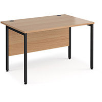 Maestro 25 Straight Desk 1200Mm X 800Mm - Black H-Frame Leg, Beech Top