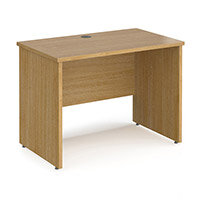 Maestro 25 Straight Desk 1000Mm X 600Mm - Oak Top With Panel End Leg