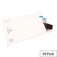 Mail Lite Tuff Bubble Lined Bags Polyethylene Mailer Size H/5 270x360mm White Pack of 50 Mail Lite Tuff Bubble Lined Bags Polyethylene Mailer Size H/5 270x360mm White Pack of 50