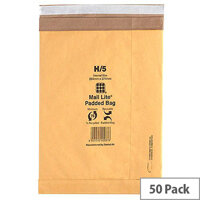 Mail Lite Padded Postal Bags Size H/5 264 x 374mm Gold Pack of 50 Mail Lite Padded Postal Bags Size H/5 264 x 374mm Gold Pack of 50