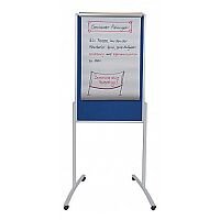 Franken PRO Mobile Combi Flipchart Felt Pin Board 780x1250mm Blue MTF801303 Franken PRO Mobile Combi Flipchart Felt Pin Board 780x1250mm Blue MTF801303
