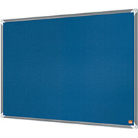 Nobo Premium Plus Felt Notice Board 2400 x 1200mm Blue 1915193