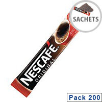 Nescafe Original Instant Coffee One Cup Sticks Sachets Pack of 200 12165415 Nescafe Original Instant Coffee One Cup Sticks Sachets Pack of 200 12165415