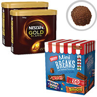Nescafe Gold Blend 2x750g FOC Mini Breaks Mixed Selection Pack of 24 NL819842 Nescafe Gold Blend 2x750g FOC Mini Breaks Mixed Selection Pack of 24 NL819842