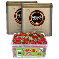 Nescafe Gold Blend Coffee 750g (Pack of 2) Plus FOC Haribo Happy Cherries Tub NL819851 Nescafe Gold Blend Coffee 750g (Pack of 2) Plus FOC Haribo Happy Cherries Tub NL819851