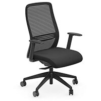 NV Posture Office Chair with Contoured Mesh Back and Adjustable Lumbar Support Black NV Posture Office Chair with Contoured Mesh Back and Adjustable Lumbar Support Black