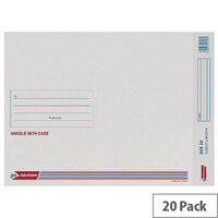 GoSecure Bubble Lined Envelope Size 10 350x470mm White Pack of 20 PB02133